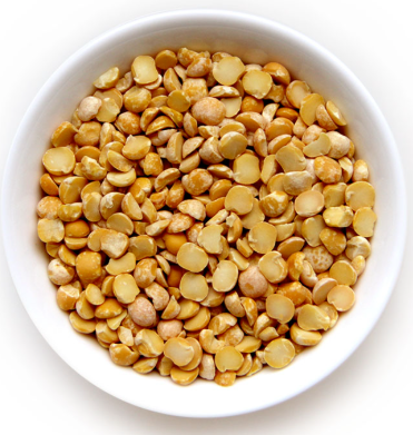 Крупа горохова шліфована, колота, жовтого кольору, першого ґатунку, без глютену, ДСТУ 7701, 1 кг